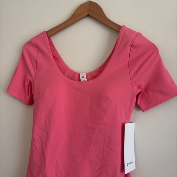 Lululemon Athletic Align Short Sleeve Dress Sakura Pink NWT Women’s Sz 4 - Picture 3 of 8